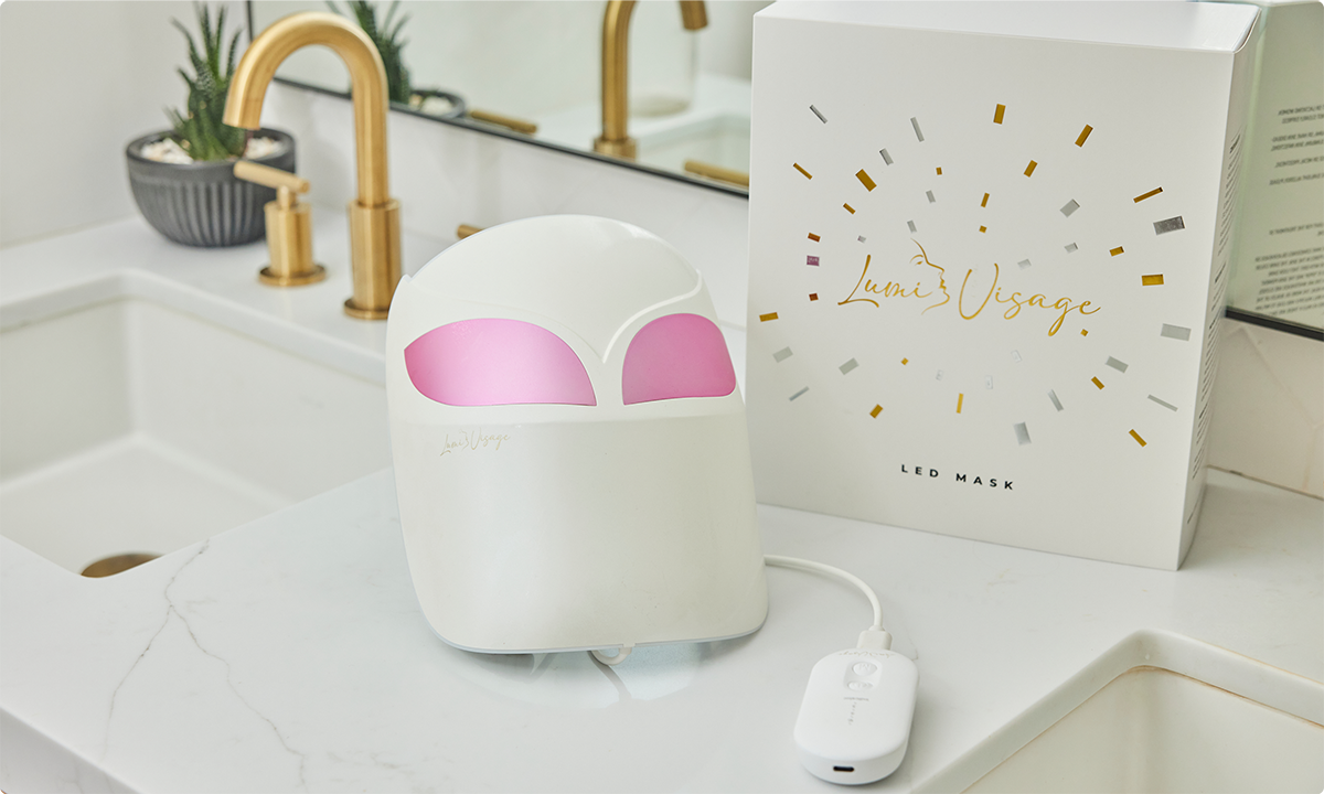 Lumivisage Mask on Sink