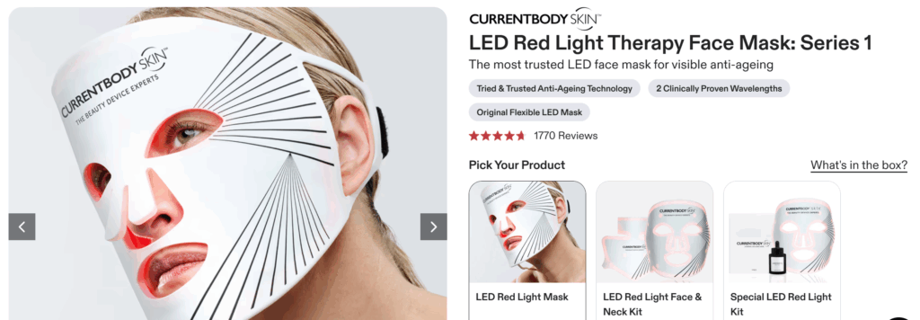 ボディ・フェイスケア sweetvan CURRENTBODY/SKIN LED Series1 Amazon.com : CurrentBody Skin LED Light Therapy Face Mask: Series