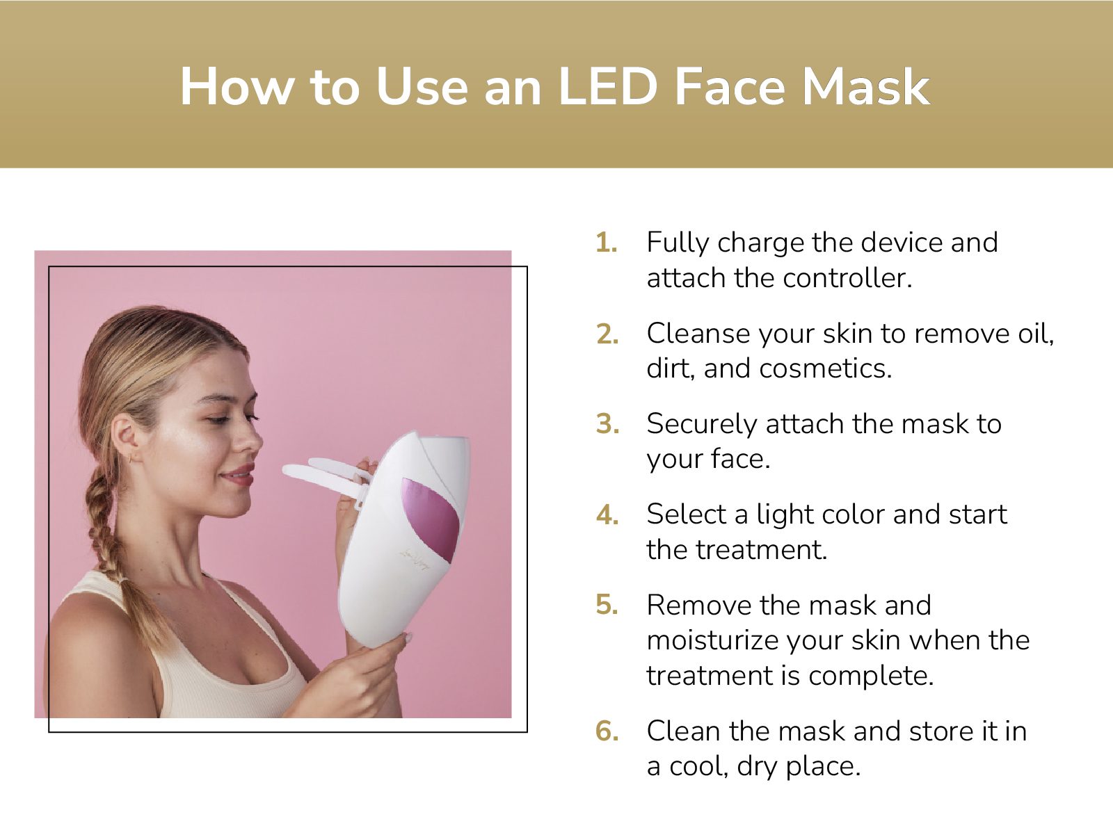 how to use an led face mask