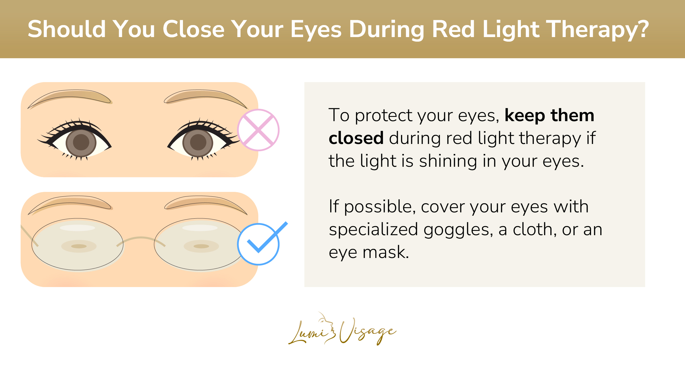 should you close your eyes during red light therapy
